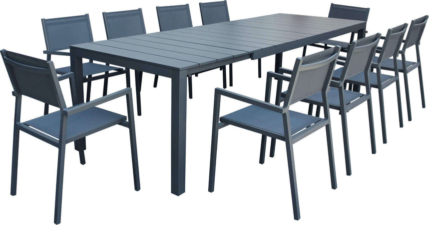 ALASKA---set-tavolo-in-alluminio-cm-214/280-x-85-x-75,5-h-con-10-sedute-Antracite-Milani-Home
