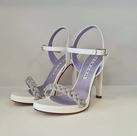 Albano Sandalo Cerimonia Con Strass Nuova Collezione Con Tacco 11 Cm