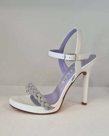 Albano Sandalo Cerimonia Con Strass Nuova Collezione Con Tacco 11 Cm