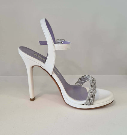 Albano Sandalo Cerimonia Con Strass Nuova Collezione Con Tacco 11 Cm