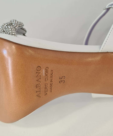 Albano Sandalo Cerimonia Con Strass Nuova Collezione Con Tacco 11 Cm