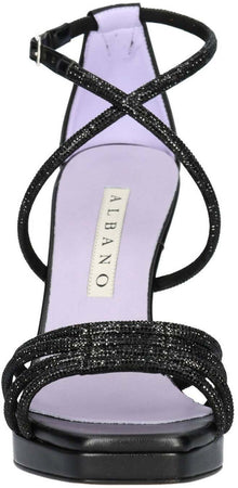 Albano Sandalo Cerimonia Da Donna in Pelle Con Tacco 10,5 Cm Nuova Collezione