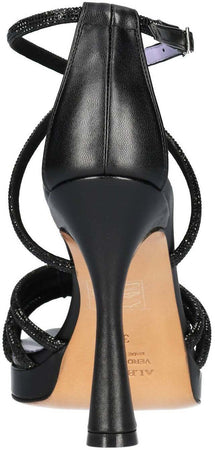 Albano Sandalo Cerimonia Da Donna in Pelle Con Tacco 10,5 Cm Nuova Collezione
