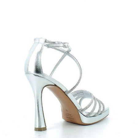 Albano Sandalo Cerimonia Da Donna in Pelle Con Tacco 10,5 Cm Nuova Collezione