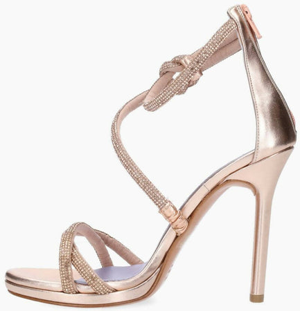 Albano Sandalo Donna Da Cerimonia Con Tacco 10,5 Cm in Pelle Nuova Collezione