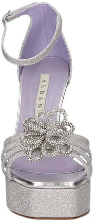 Albano Sandalo Donna Elegante Con Fiore in Strass Nuova Collezione Tacco 12 Cm