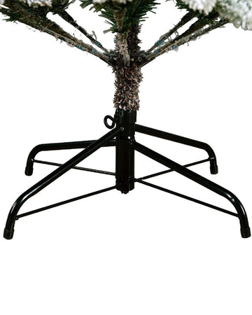 Albero di Natale innevato "Nikolai" con Micro led in PE Effetto Real Touch + PVC + Flock