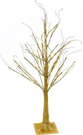 Albero luminoso glitterato oro, ramo con led luce calda decorazione da interno Casa e cucina/Decorazioni per interni/Addobbi e decorazioni per ricorrenze/Decorazioni natalizie/Alberi di natale artificiali MagiediNatale.it - Altamura, Commerciovirtuoso.it