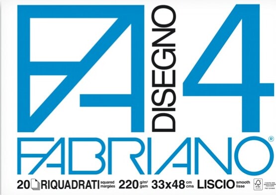 Album F4 - 33x48cm - 220gr - 20 fogli - liscio squadrato - Fabriano Casa e cucina/Hobby creativi/Disegno/Blocchi e libri da disegno Eurocartuccia - Pavullo, Commerciovirtuoso.it