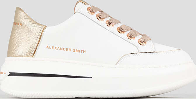Alexander-Smith-sneakers-donna-Lancaster-in-pelle-white-gold-LSW-1805-WGD