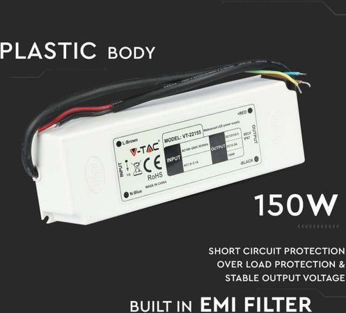 Alimentatore LED Slim Power Supply 150W IP67 12V Fai da te/Materiale elettrico/Trasformatori Zencoccostore - Formia, Commerciovirtuoso.it
