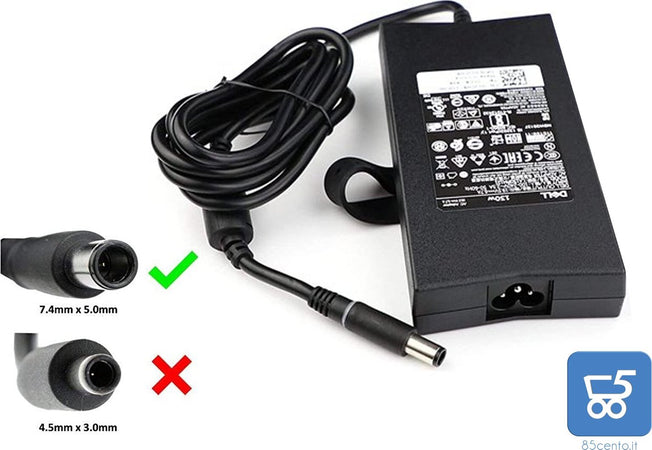 Alimentatore originale Dell LA130PM121 19,5 V 130 W 6,7A connettore tondo 7.4x5.0mm USATO
