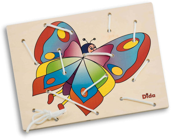 Allacciatura Farfalla Gioco in Legno per Bambini Metodo Montessori Dida