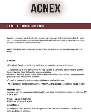 Aloha Acnex 50ml Detergente Viso Acne Trattamento Anti Acne Zero Brufoli Pelle Grassa Acneica Con Vitamina A Bellezza/Cura della pelle/Viso/Detergenti ed esfolianti/Trattamenti anti acne e anti macchie Beauty Fashion Store - Palermo, Commerciovirtuoso.it