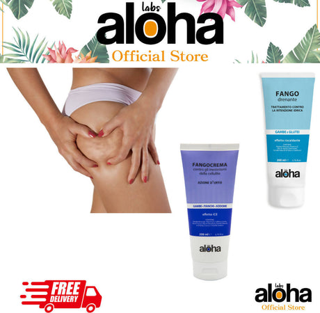 Aloha Fanghi Kit Anticellulite Drenante Forte Snellente 2Pz da 200ml Cad. Trattamento Bellezza Contro Pelle A Buccia D’arancia Bellezza/Cura della pelle/Corpo/Fanghi per il corpo Beauty Fashion Store - Palermo, Commerciovirtuoso.it