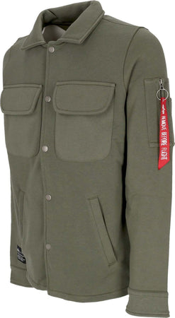 ALPHA-INDUSTRIES-Camicia-Imbottita-Uomo-Sweat-Overshirt-Dark-Olive-da-uomo