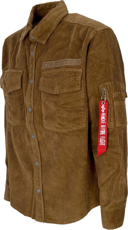 ALPHA-INDUSTRIES-Camicia-Manica-Lunga-Uomo-Cord-Overshirt-Sand-da-uomo