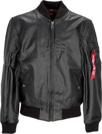 ALPHA-INDUSTRIES-Giubbotto-Uomo-Ma-1-Leather-Lf-Black-da-uomo