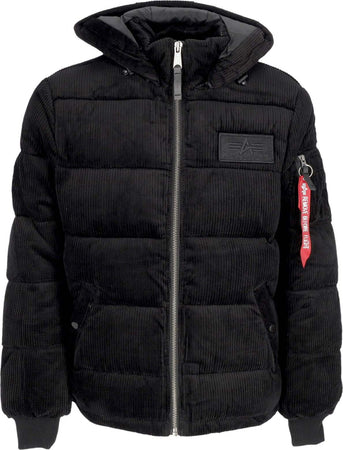 ALPHA-INDUSTRIES-Giubbotto-Uomo-Puffer-Cord-Black-da-uomo