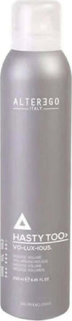 Alterego-hasty-too-voluxious-mousse-250-ml,-mousse-volumizzante-a-tenuta-media,-fissa-il-volume-mantenendo-i-capelli-morbidi-e-facili-da-spazzolare.