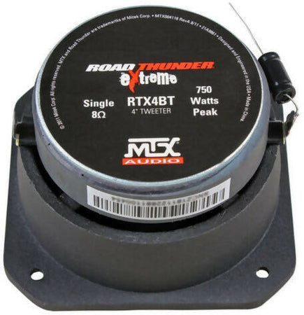 Altoparlante Mtx Audio Rtx658 Roadthunder Extreme 6.5" 100w Rms 8-Ohm Driver Midbass Mtx Audio Rtx2bt Bullet Tweeter Professionale Serie Road Thunder Extreme, Singola BobinaTweeter Ad Alta Efficienza. Potenza 200w Rms, 400w Max, Impendenza 8ohm Mtx Rtx4bt