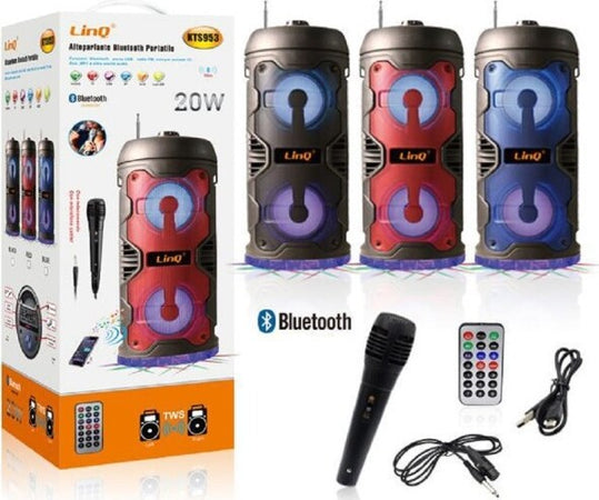 Altoparlante-Speaker-Cassa-Bluetooth-Portatile-Kts953-20w-Microfono-Wireless-Usb