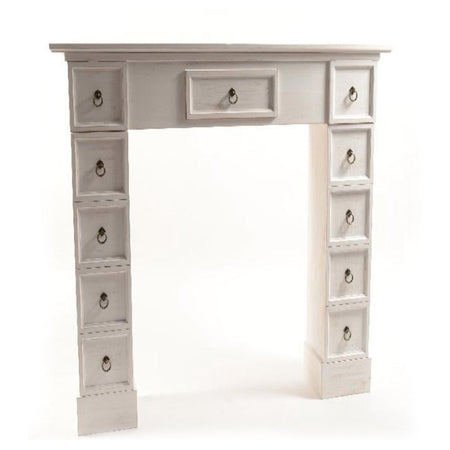 Struttura caminetto natalizio in legno per decorazioni natalizie h 95 cm