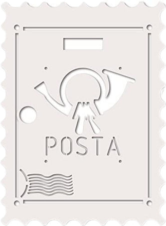 Alubox Frontale Intercambiabile per Cassetta Postale MIA Con Disegno Francobollo Bianco Fai da te/Ferramenta/Cassette della posta e accessori/Cassette postali con fissaggio a parete Liquidator Italia - Nicosia, Commerciovirtuoso.it