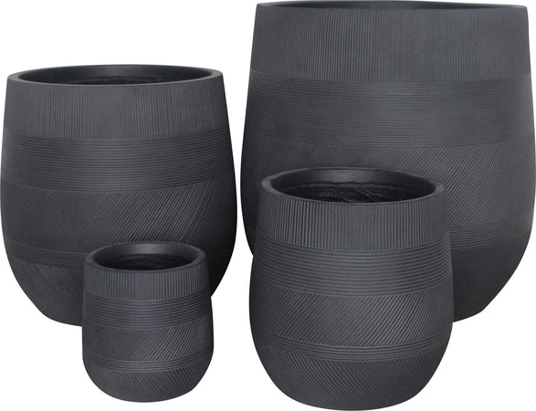 ALVARO---set-di-4-vasi-Grigio-scuro-Milani-Home