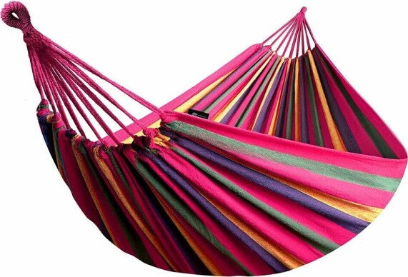 Amaca-Da-Giardino-Singola-In-Tessuto-Cotone-Relax-Campeggio-200x80cm-Multicolore