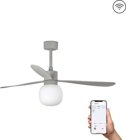 AMELIA L BALL LED Ventilatore da soffito grigio SMART Fai da te/Prodotti per la costruzione/Riscaldamento e raffreddamento/Sistemi mobili di climatizzazione/Ventilatori/Ventilatori da soffitto Led Mall Home - Napoli, Commerciovirtuoso.it