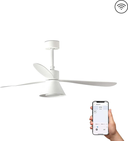 AMELIA L CONE LED Ventilatore da soffito bianca SMART Fai da te/Prodotti per la costruzione/Riscaldamento e raffreddamento/Sistemi mobili di climatizzazione/Ventilatori/Ventilatori da soffitto Led Mall Home - Napoli, Commerciovirtuoso.it