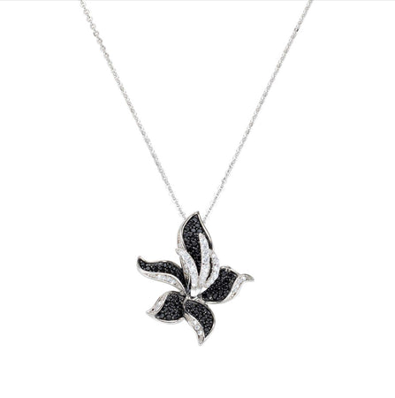 Amen---Collana-Orchidea-Zirconi-Bianchi-e-Neri