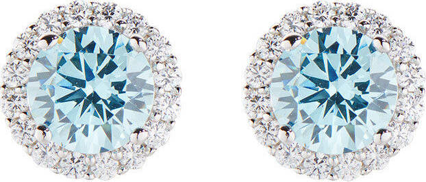 AMEN---Orecchini-Diamond-con-Zircone-tondo-Acquamarina