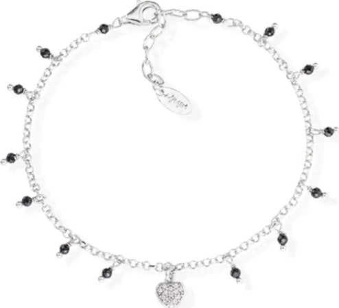 Amen-Bracciale-Cuore-Zirconato-e-Pepite-Nere