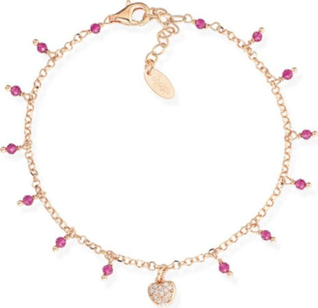 Amen-Bracciale-Cuore-Zirconato-e-Pepite-Rosa