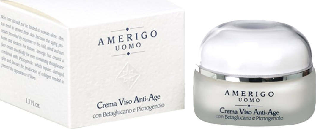 Amerigo Crema Viso Uomo Anti Age Amerigo Uomo con Betaglucano e Picnogenolo 50ml Crema viso Uomo Tiziana non solo gioielli - Civitanova Marche, Commerciovirtuoso.it