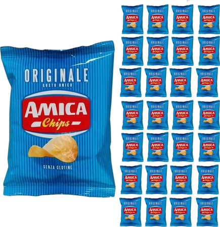 Amica Chips Originale La Patatina Senza Glutine Patatine Gusto Originale Classica Amica Chips 25 gr. Alimentari e cura della casa/Snack dolci e salati/Gallette chips e cracker di riso/Chips Non solo alimenti - Albano Laziale, Commerciovirtuoso.it