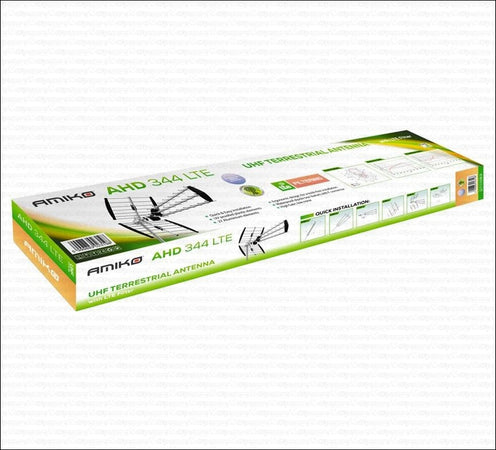 Antenna digitale terrestre Banda UHF a 27 elementi CH 21-60 FULL HD alto guadagno con Filtro 5G LTE AMIKO AHD-344