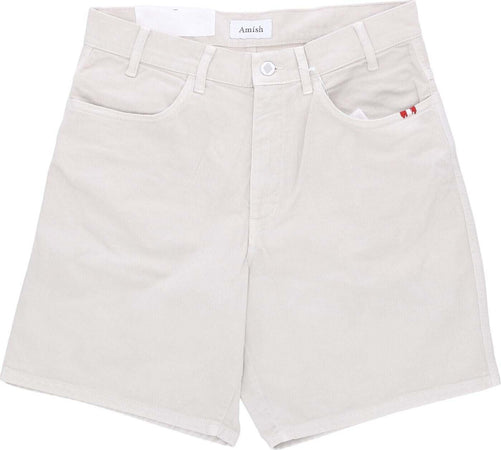 AMISH-Pantalone-Corto-Uomo-Bermuda-Bernie-Bull-Sw-Ecru-da-uomo