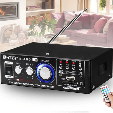 Amplificatore-Audio-Bluetooth-2-Canali-Stereo-Usb-Sd-Radio-Speaker-Telecomando