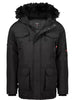 Anapurna-Norway-Parka-Uomo-Con-Cappuccio-Eco-Piumino-Imbottito-Tinta-Unita-Zip-E-Tasche-Collo-Eco-pelliccia-Rimovibile