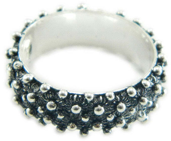 Anello 2 giri fede filigrana sarda in argento 925 brunito Gioiello Sardegna