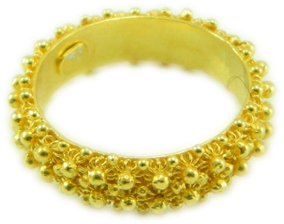 Anello 2 giri fede filigrana sarda in argento 925 dorato Gioiello Sardegna