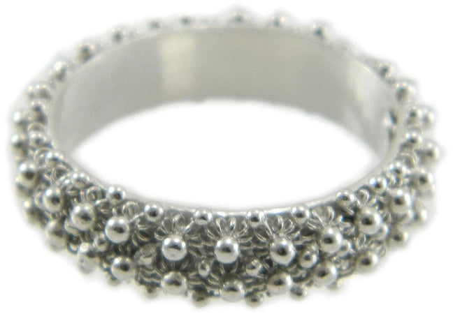 Anello 2 giri fede sarda filigrana in argento 925 rodiato Gioiello Sardegna
