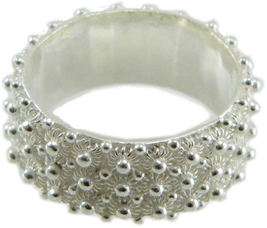 Anello Donna 3 Giri Fede Filigrana Sarda in Argento 925 Gioiello Sardegna Lavorazione a Nido Ape