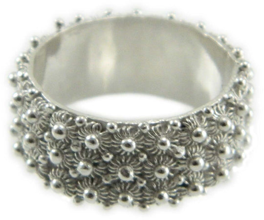Anello 3 giri fede filigrana sarda in argento 925 rodiato Gioiello Sardegna