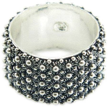 Anello 5 giri fede filigrana sarda in argento 925 brunito Gioiello Sardegna