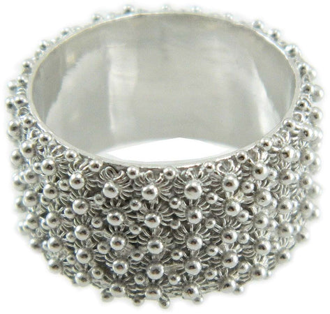 Anello 5 giri fede filigrana sarda in argento 925 rodiato Gioiello Sardegna