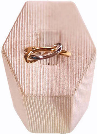 Anello donna abbraccio bicolore in Oro 18 Kt Oro e oro bianco per lei